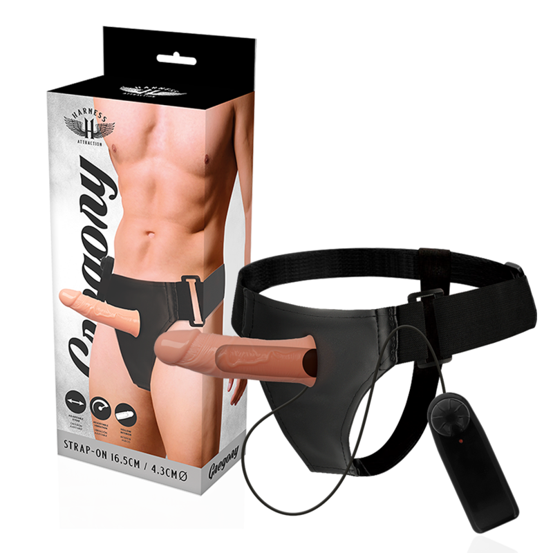 HARNESS ATTRACTION - GREGORY HOLLOW RNES CON VIBRATORE 16.5 CM -O- 4.3 CM HARNESS ATTRACTION - GREGORY HOLLOW RNES CON VIBRATORE 16.5 CM -O- 4.3 CM