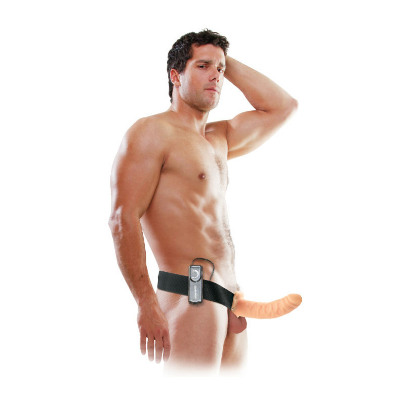 FETISH FANTASY SERIES - 19 CM STRAP-ON CAVO VIBRANTE MARRONE FETISH FANTASY SERIES - 19 CM STRAP-ON CAVO VIBRANTE MARRONE