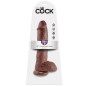 KING COCK - 10 DILDO MARRONE CON SFERE 25.4 CM KING COCK - 10 DILDO MARRONE CON SFERE 25.4 CM