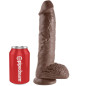 KING COCK - 10 DILDO MARRONE CON SFERE 25.4 CM KING COCK - 10 DILDO MARRONE CON SFERE 25.4 CM