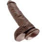 KING COCK - 10 DILDO MARRONE CON SFERE 25.4 CM KING COCK - 10 DILDO MARRONE CON SFERE 25.4 CM