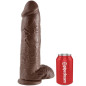 KING COCK - 12 DILDO MARRONE CON SFERE 30.48 CM KING COCK - 12 DILDO MARRONE CON SFERE 30.48 CM