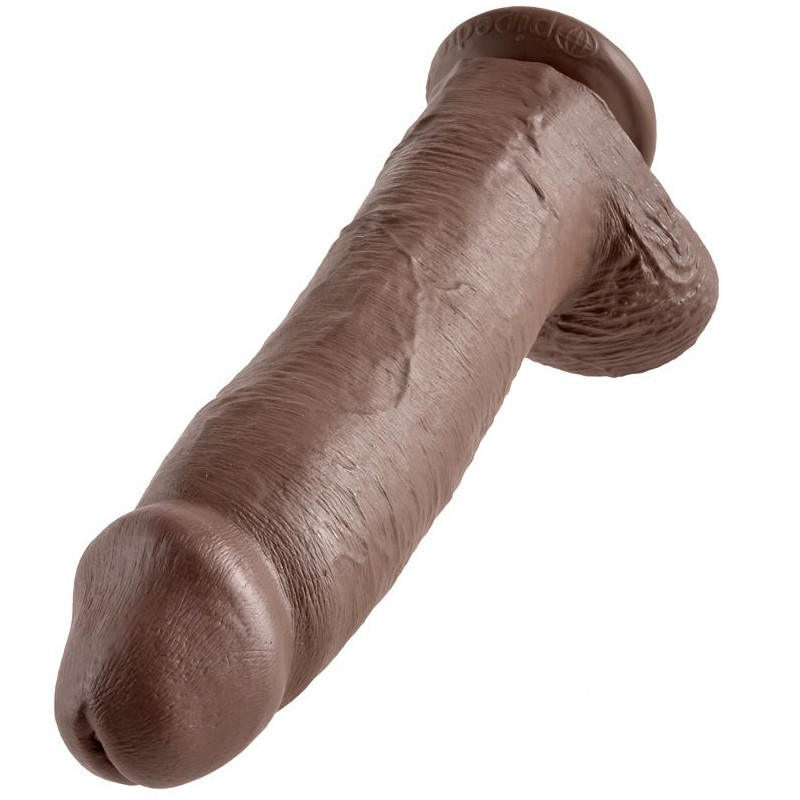 KING COCK - 12 DILDO MARRONE CON SFERE 30.48 CM KING COCK - 12 DILDO MARRONE CON SFERE 30.48 CM