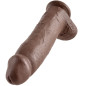 KING COCK - 12 DILDO MARRONE CON SFERE 30.48 CM KING COCK - 12 DILDO MARRONE CON SFERE 30.48 CM