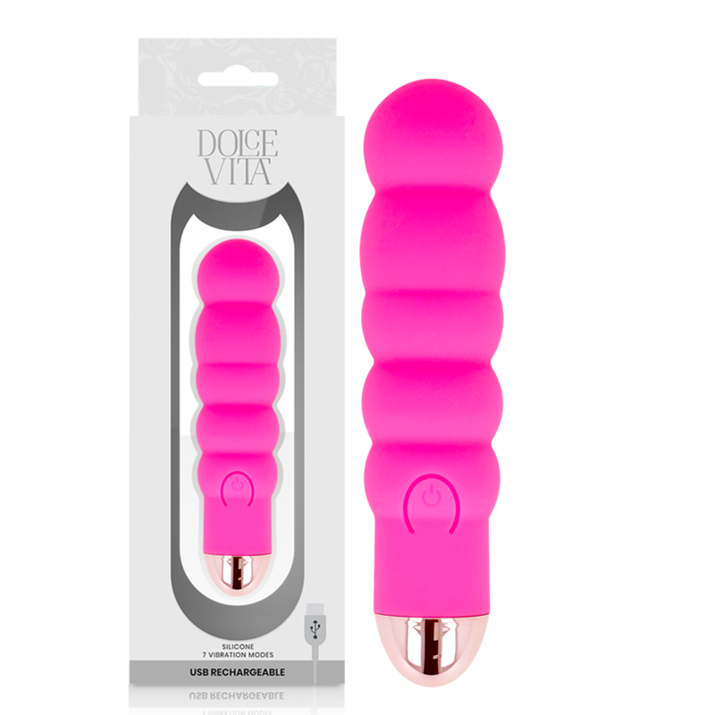 DOLCE VITA - VIBRATORE RICARICABILE SEI ROSA 7 VELOCITÀ DOLCE VITA - VIBRATORE RICARICABILE SEI ROSA 7 VELOCITÀ