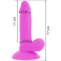 DIVERSIA - DILDO VIBRANTE FLESSIBILE VIOLA 17 CM -O- 3.3 CM