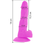 DIVERSIA - DILDO VIBRANTE FLESSIBILE VIOLA 18 CM -O- 4 CM