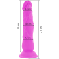 DIVERSIA - DILDO VIBRANTE FLESSIBILE VIOLA 21 CM -O- 4.9 CM