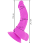 DIVERSIA - DILDO VIBRANTE FLESSIBILE VIOLA 21.5 CM -O- 4.5 CM