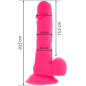 DIVERSIA - DILDO VIBRANTE FLESSIBILE ROSA 20.5 CM -O- 4.2 CM