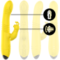 INTENSE - VIBRATORE MULTIFUNZIONE TOKY UP  DOWN CON STIMOLATORE CLITORALE GIALLO