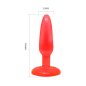 BAILE - PLUG ANALE SOFT TOUCH ROSSO 14.2 CM