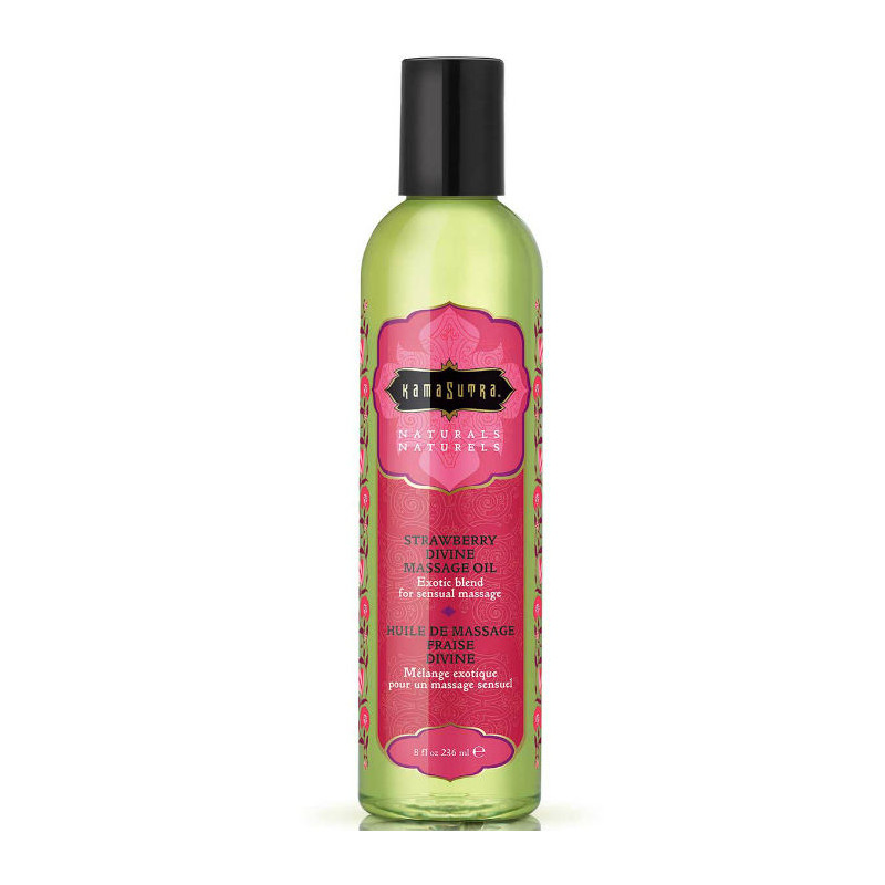 KAMASUTRA - NATURALS OLIO DA MASSAGGIO DIVINO ALLA FRAGOLA 236ML KAMASUTRA - NATURALS OLIO DA MASSAGGIO DIVINO ALLA FRAGOLA 236ML