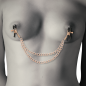 COQUETTE CHIC DESIRE - CLIPS PER CAPEZZOLI IN METALLO FANTASIA CON CATENA