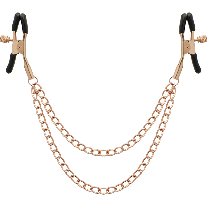 COQUETTE CHIC DESIRE - CLIPS PER CAPEZZOLI IN METALLO FANTASIA CON CATENA