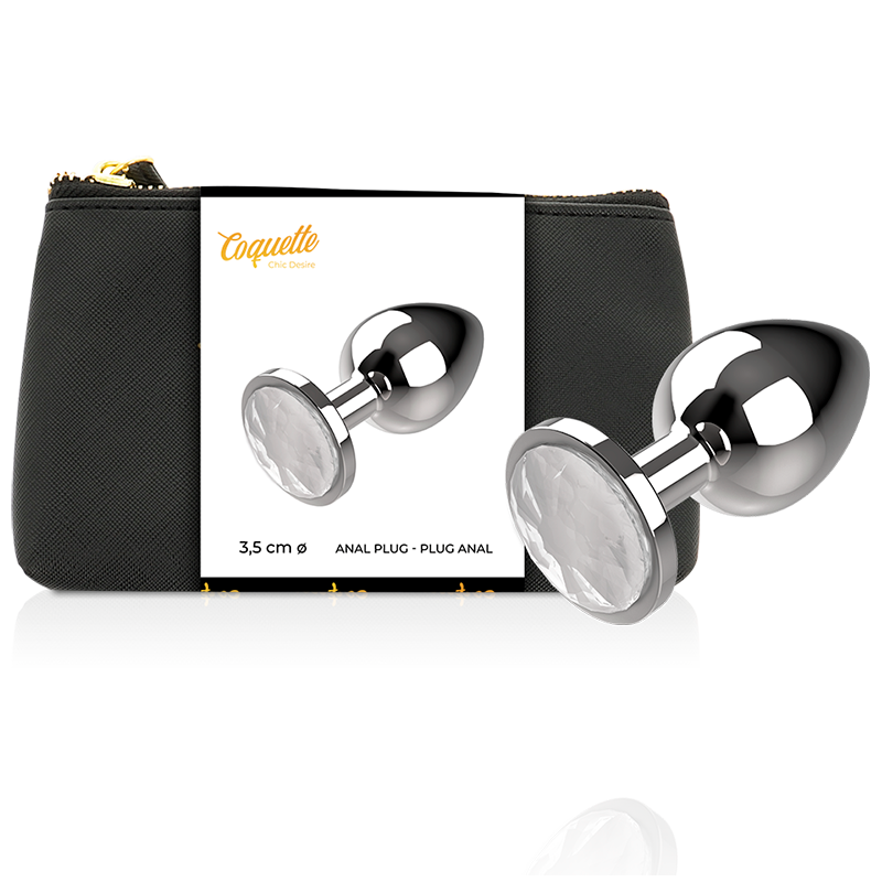 COQUETTE CHIC DESIRE - SPINA ANALE METALLO COLORE TRASPARENTE MISURA M 3.5 X 8 CM