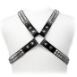 LEATHER BODY - IMBRACATURA CON BORCHIE PIRAMIDALI