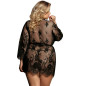 SUBBLIME - QUEEN PLUS LACE PEIGNOIR MANICHE SVASATE