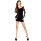 PASSION - WOMAN BS026 ABITO NERO STILE BODYSTOCKING TAGLIA UNICA