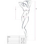 PASSION - WOMAN BS035 BODYSTOCKING BIANCO TAGLIA UNICA