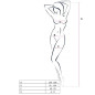 PASSION - WOMAN BS062 BODYSTOCKING ROSSO TAGLIA UNICA