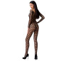 PASSION - DONNA BS077 BODYSTOCKING TAGLIA UNICA BIANCO