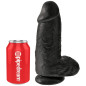 KING COCK - PENE REALISTICO PASSODATO 23 CM NERO KING COCK - PENE REALISTICO PASSODATO 23 CM NERO