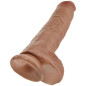 KING COCK - PENE REALISTICO CON SFERE 22.6 CM CARAMEL KING COCK - PENE REALISTICO CON SFERE 22.6 CM CARAMEL