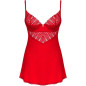 OBSESSIVE - INGRIDIA CHEMISE  TANGA ROSSO XS/S
