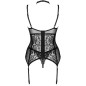 LIVCO CORSETTI FASHION - GIELLANDRA FOR THE SENSES COLLEZIONE CORSETTO + PANTY NERO L/XL