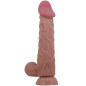 PRETTY LOVE - DILDO REALISTICO SLIDING SKIN SERIES CON VENTOSA SCORREVOLE DELLA PELLE MARRONE 24 CM