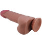 PRETTY LOVE - DILDO REALISTICO SERIE SLIDING SKIN CON VENTOSA SCORREVOLE IN PELLE MARRONE 21,8 CM
