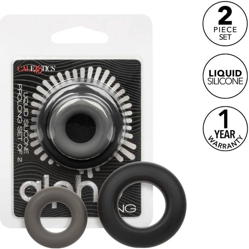 CALEXOTICS - ALPHA SET DI 2 ANELLI PROLONG GRIGIO CALEXOTICS - ALPHA SET DI 2 ANELLI PROLONG GRIGIO