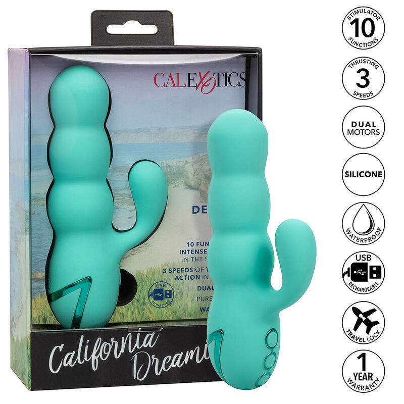 CALEXOTICS - VIBRATORE DEL MAR DIVA RABBIR AQUA GREEN DI CALIFORNIA DREAMING CALEXOTICS - VIBRATORE DEL MAR DIVA RABBIR AQUA GREEN DI CALIFORNIA DREAMING