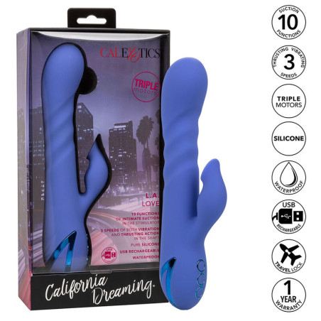 CALEXOTICS - LA LOVE VIBRATOR  SUCKER BLUE DI CALIFORNIA DREAMING