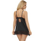 SUBBLIME - BABYDOLL CON PETTO STAMPA FLOREALE NERO L/XL SUBBLIME - BABYDOLL CON PETTO STAMPA FLOREALE NERO L/XL
