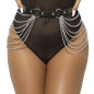SUBBLIME - CINTURA CON CATENA IN PELLE NERA TAGLIA UNICA SUBBLIME - CINTURA CON CATENA IN PELLE NERA TAGLIA UNICA