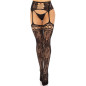 LEG AVENUE - CALZE REGGER IN PIZZO FLOREALE NERO LEG AVENUE - CALZE REGGER IN PIZZO FLOREALE NERO