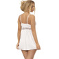 SUBBLIME - BABYDOLL SCOLLO A V CON DETTAGLIO FIOCCO BIANCO L/XL SUBBLIME - BABYDOLL SCOLLO A V CON DETTAGLIO FIOCCO BIANCO L/XL