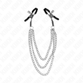 KINK - PINZE PER CAPEzzoli CON 3 CATENE ARGENTO 20/23/28 CM