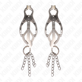 KINK - PINZE PER CAPEZZOLI TRIFOGLIO GIAPPONESE CON CATENINE ARGENTO