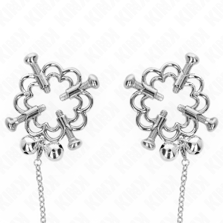 KINK - PINZE PER CAPEZZOLI A FIORE IN METALLO CON CATENA