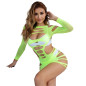 SUBBLIME - 952280 VESTITO ELASTICO A RETE MANICA LUNGA VERDE TAGLIA UNICA SUBBLIME - 952280 VESTITO ELASTICO A RETE MANICA LUNGA VERDE TAGLIA UNICA