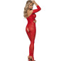 SUBBLIME - 951825 BODYSTOCKING A RETE SENZA CAVALLO CON MOTIVO ROSE ROSSE TAGLIA UNICA