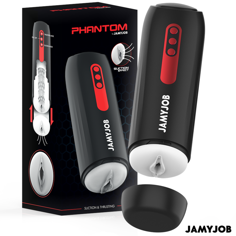 JAMYJOB - MASTURBATORE VAGINA AUTOMATICO PHANTOM 5 MODALITÀ ONDE E SPINTE STIMOLANTI