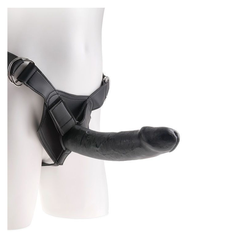 KING COCK - IMBRACATURA PER CAZZO KING CON PENE NERO REALISTICO 22,9 CM KING COCK - IMBRACATURA PER CAZZO KING CON PENE NERO REALISTICO 22,9 CM