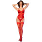 CHILIROSE - CR 4845 CORSETTO E CALZE ROSSO XL CHILIROSE - CR 4845 CORSETTO E CALZE ROSSO XL