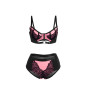 SUBBLIME - 955571 SET REGGISENO IN VERNICE ROSA CON CERNIERA E REGGISENO A RETINO S/M