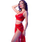 CHILIROSE - CR 4850 SET TOP E LEGGINGS ROSSI CON ACCESSORI DORATI XL CHILIROSE - CR 4850 SET TOP E LEGGINGS ROSSI CON ACCESSORI DORATI XL