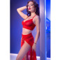 CHILIROSE - CR 4850 SET TOP E LEGGINGS ROSSI CON ACCESSORI DORATI XL CHILIROSE - CR 4850 SET TOP E LEGGINGS ROSSI CON ACCESSORI DORATI XL